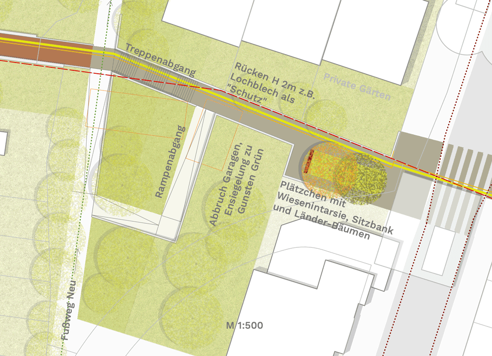 Neue Wege-/Rampenverbindung